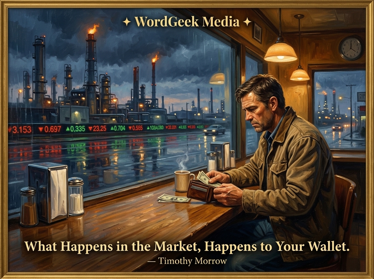 WordGeek Media 原创艺术作品：市场发生的风云，关乎你钱包的存亡（创作者：Timothy Morrow）。